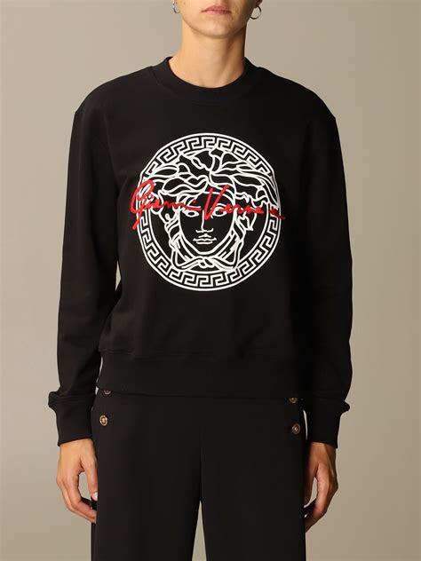 versace collection black sweatshirt|versace sweatshirts on sale.